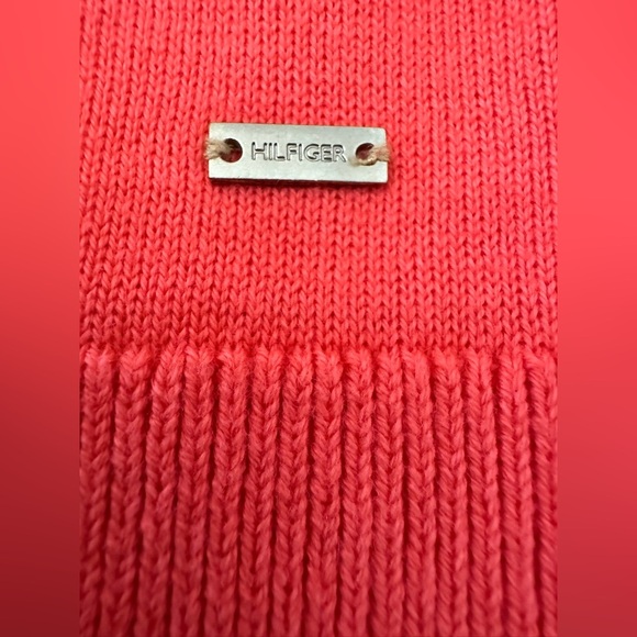 Women’s Tommy Hilfiger Coral Fall Button Down Cardigan with Pockets Logo Ribbed - Picture 3 of 7